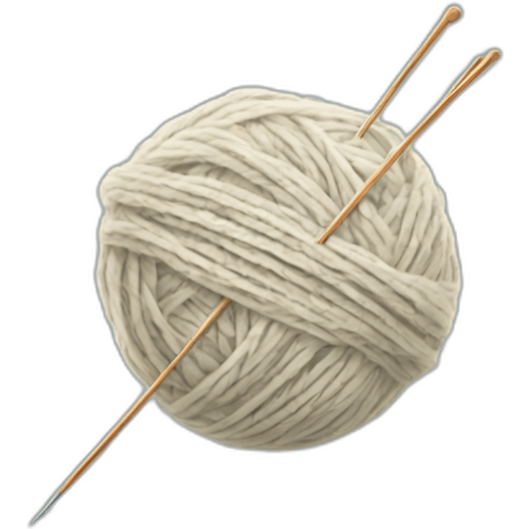 Ball of yarn and needles emoji