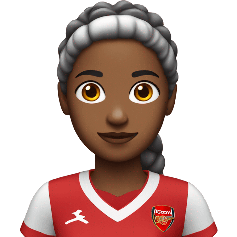 Girl in Arsenal uniform  emoji