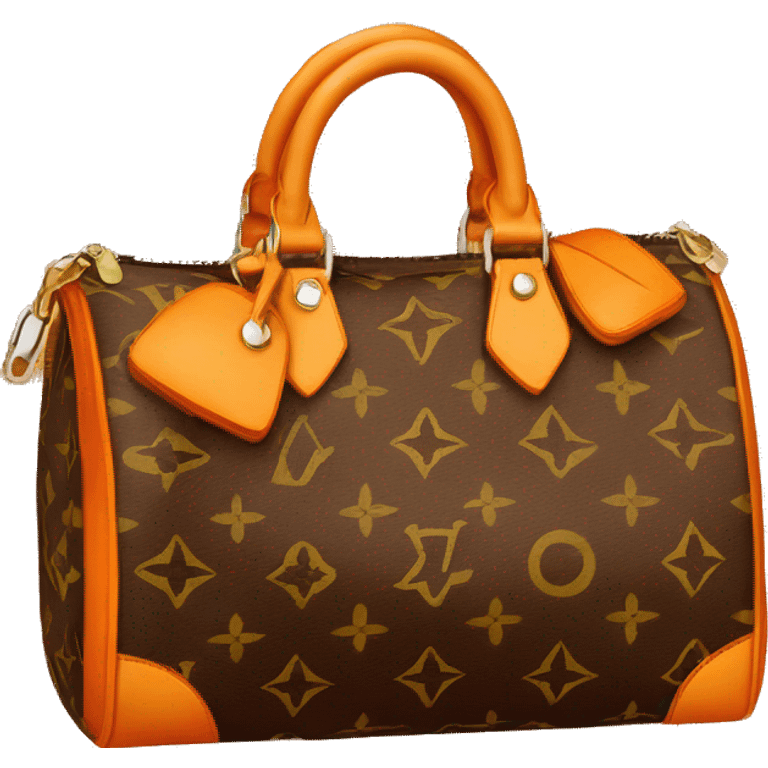 Louis Vuitton bag orange emoji