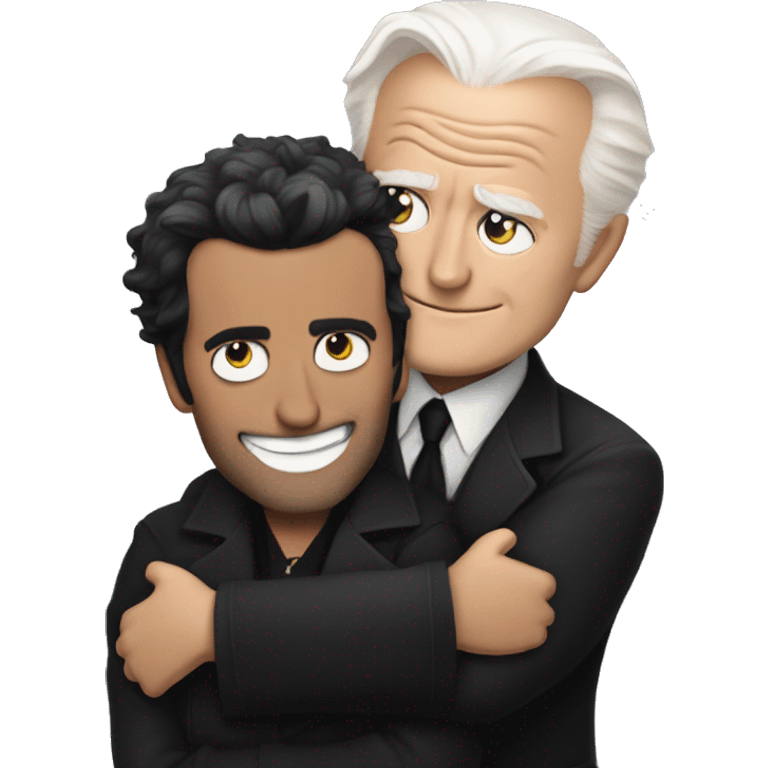 Crowley from Good Omens and Joe biden hugging each other emoji