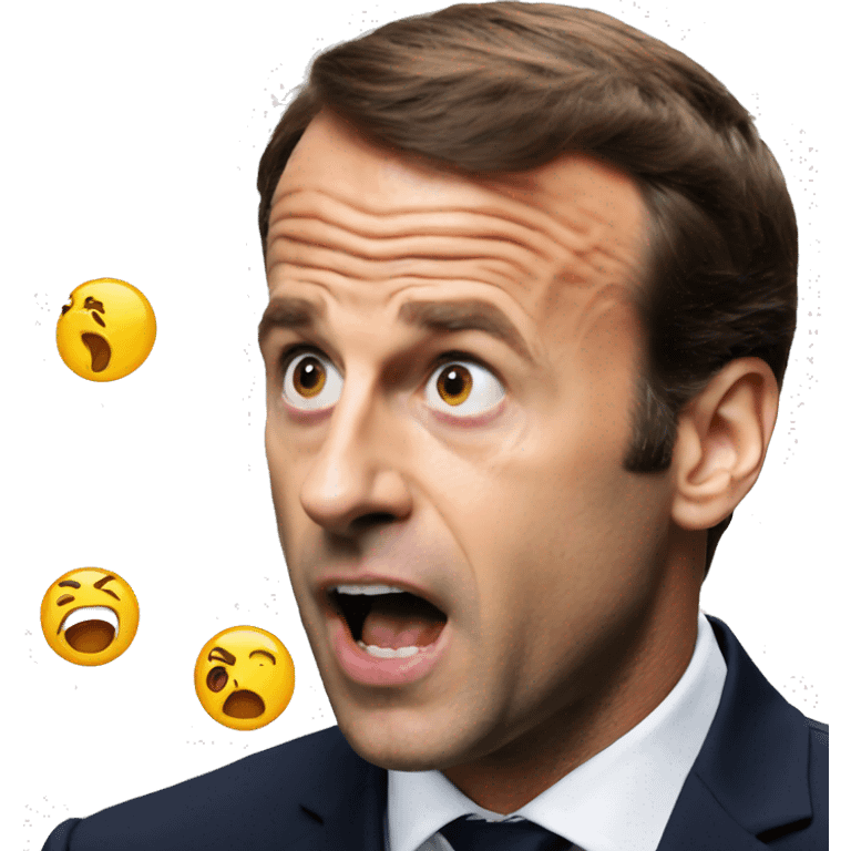 Macron shocked emoji