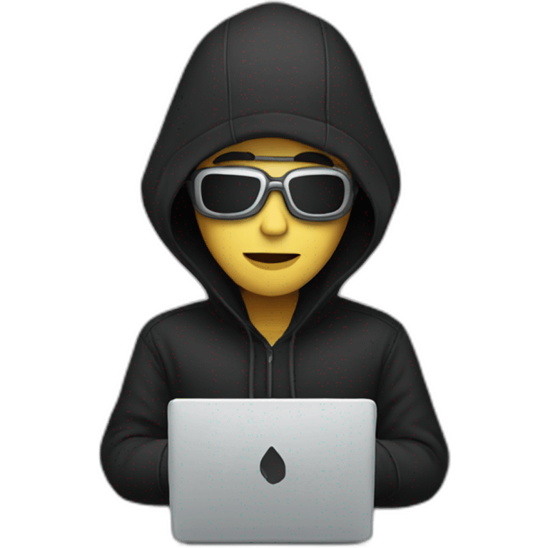 Hacker with computer  emoji