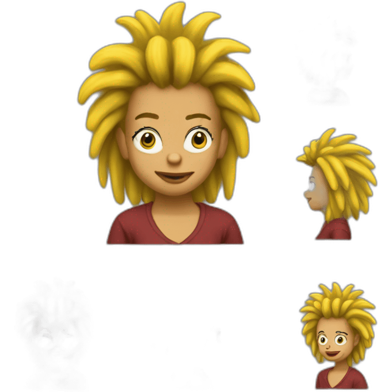 I want to create a custom emoji of Lisa Simpson Dreadlocks hair, very realistic, 32k resolution emoji