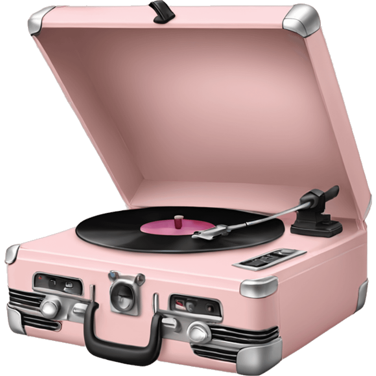 Make a vintage pale pink record player emoji