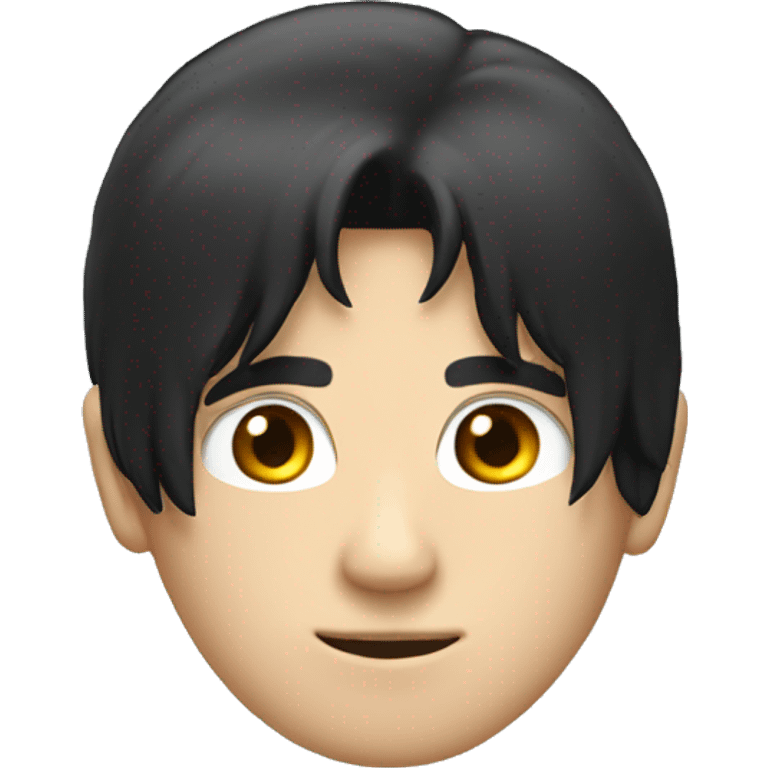 back of  males head black hair white skin emoji