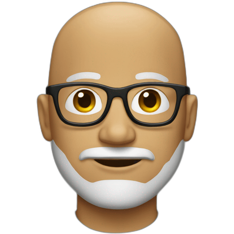 bald man with glasses and light beard emoji