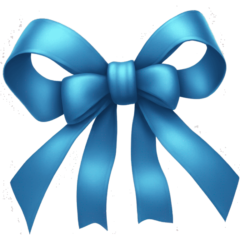 Blue Christmas bow emoji