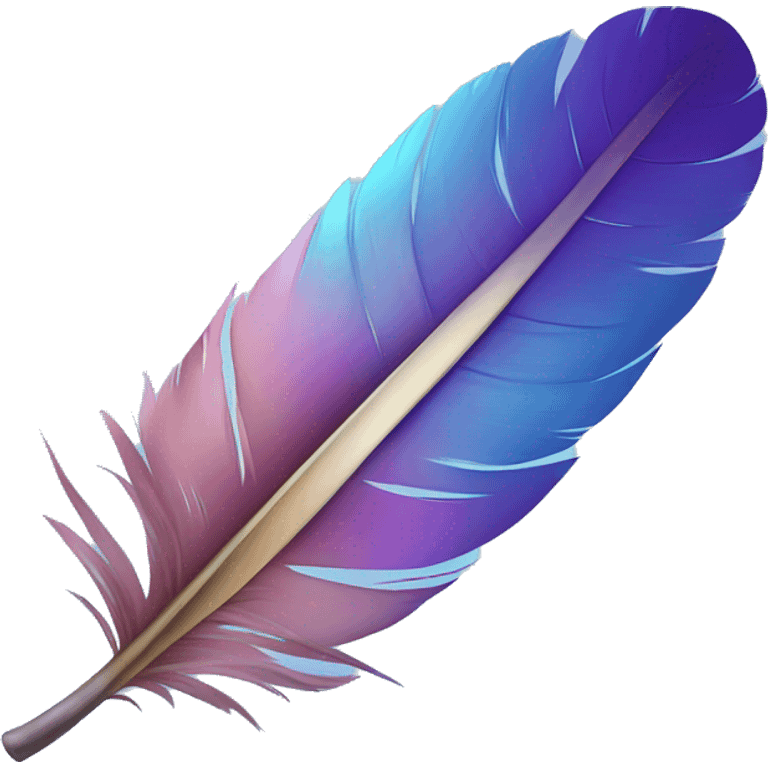 Blue Purple gradient feather emoji