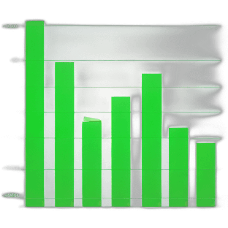 Trading chart with green dollor around  emoji