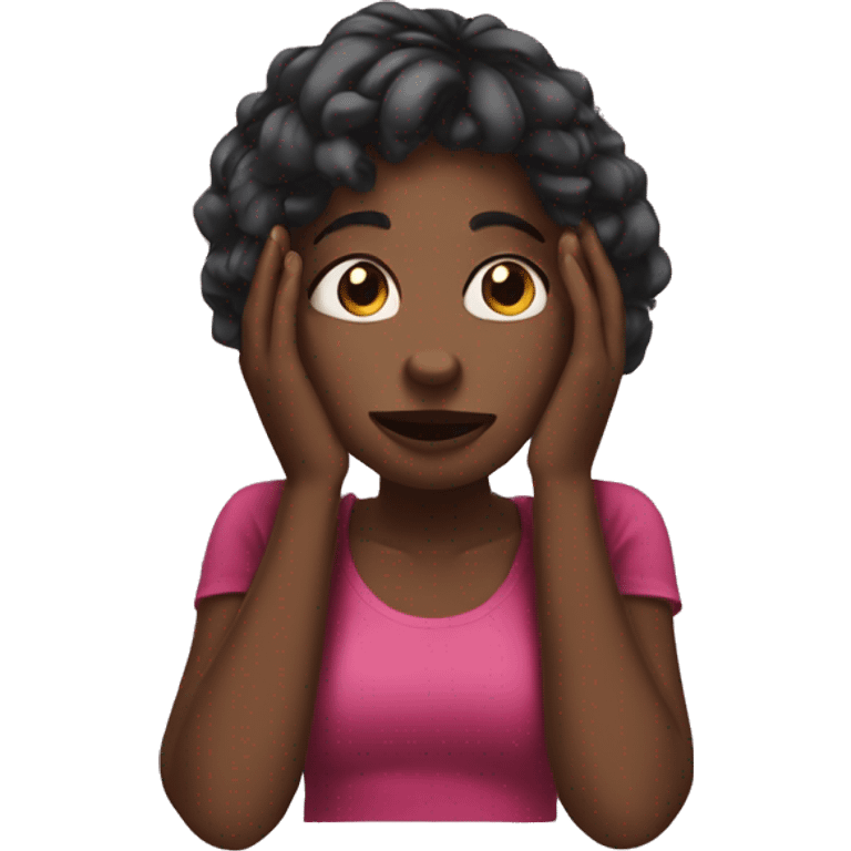 face palm black girl emoji