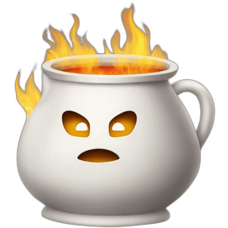 Bouilloire en feu emoji