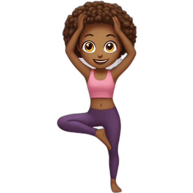 Yoga happy birthday emoji