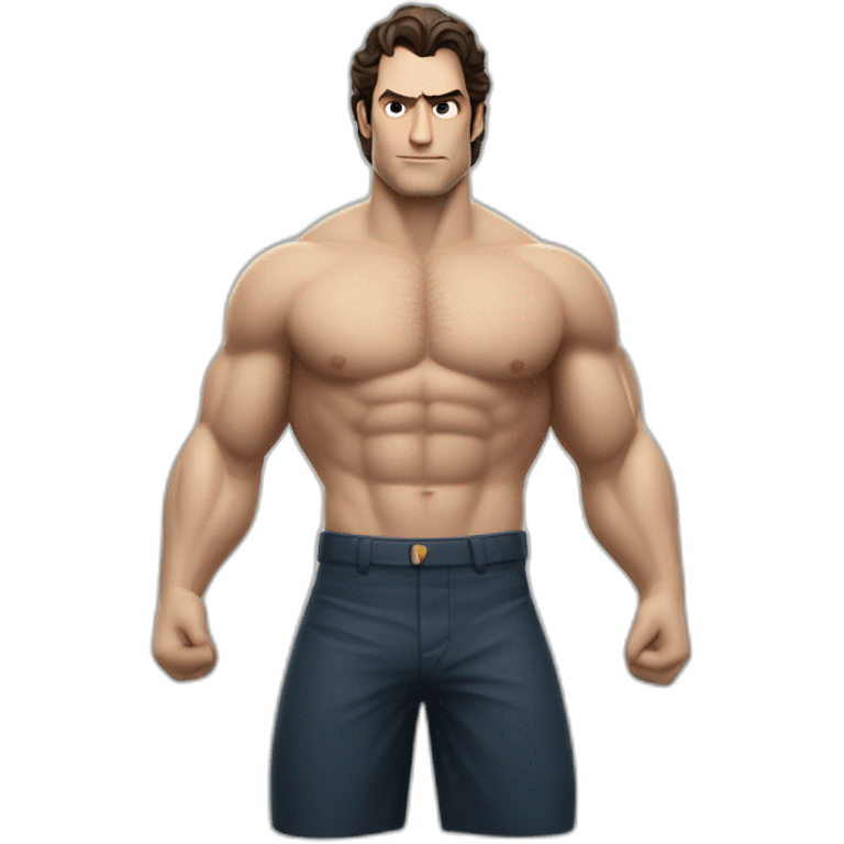 Henry Cavil whole body flexing beach campaign emoji