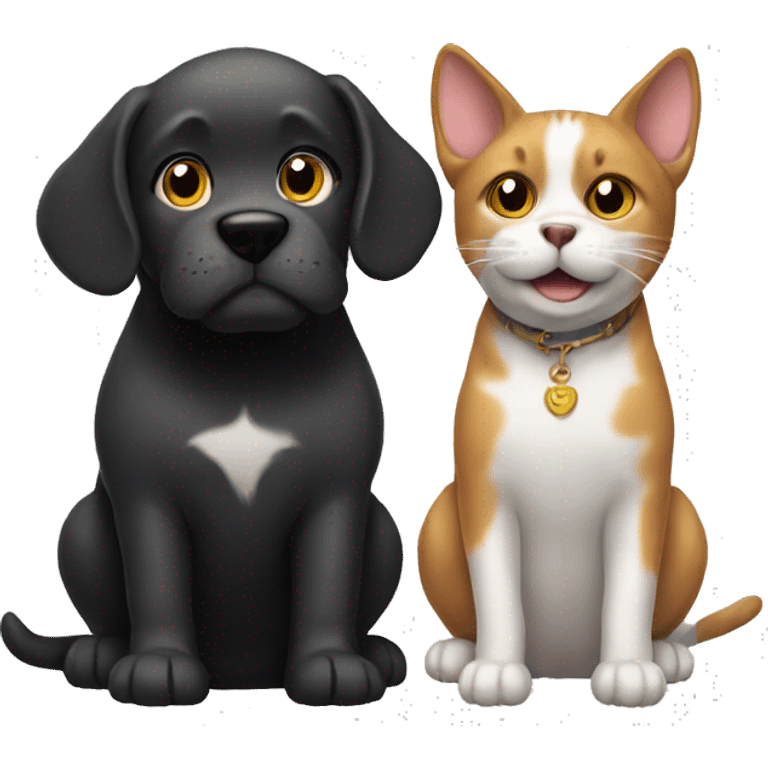 Cat and dog emoji