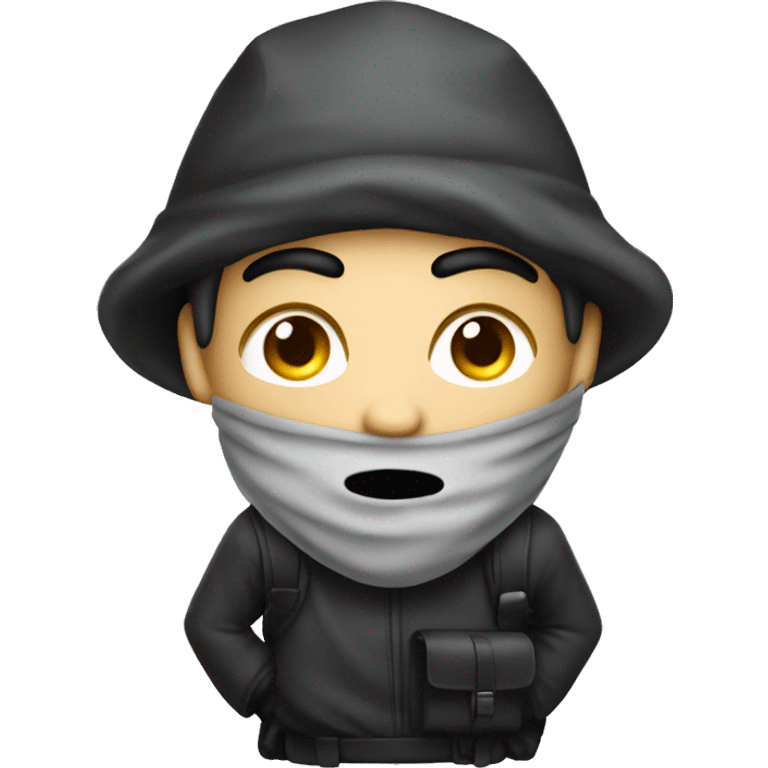 Robber with bag on his back emoji