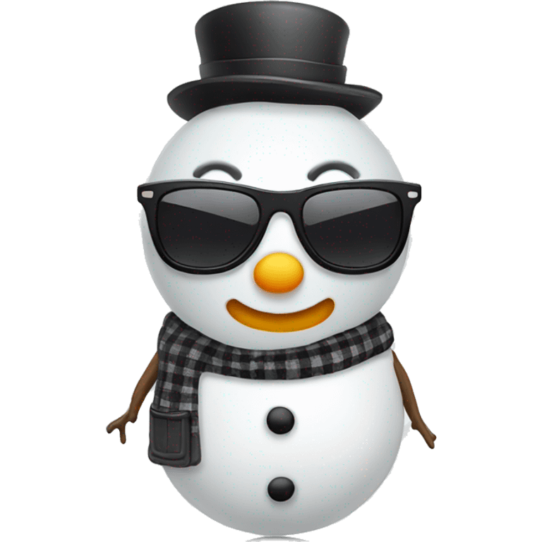 snowman light bulb with sunglasses and vest emoji