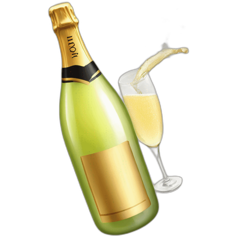 champagne coming out of a bottle emoji