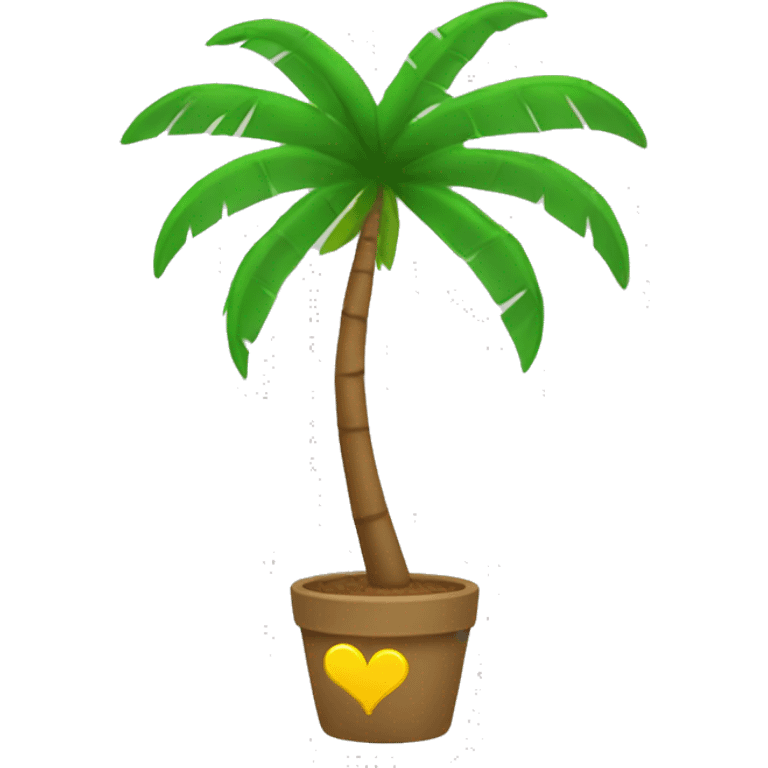 A heart and a small palm tree emoji