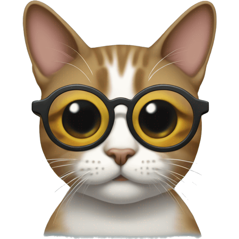 Gato con gafas  emoji