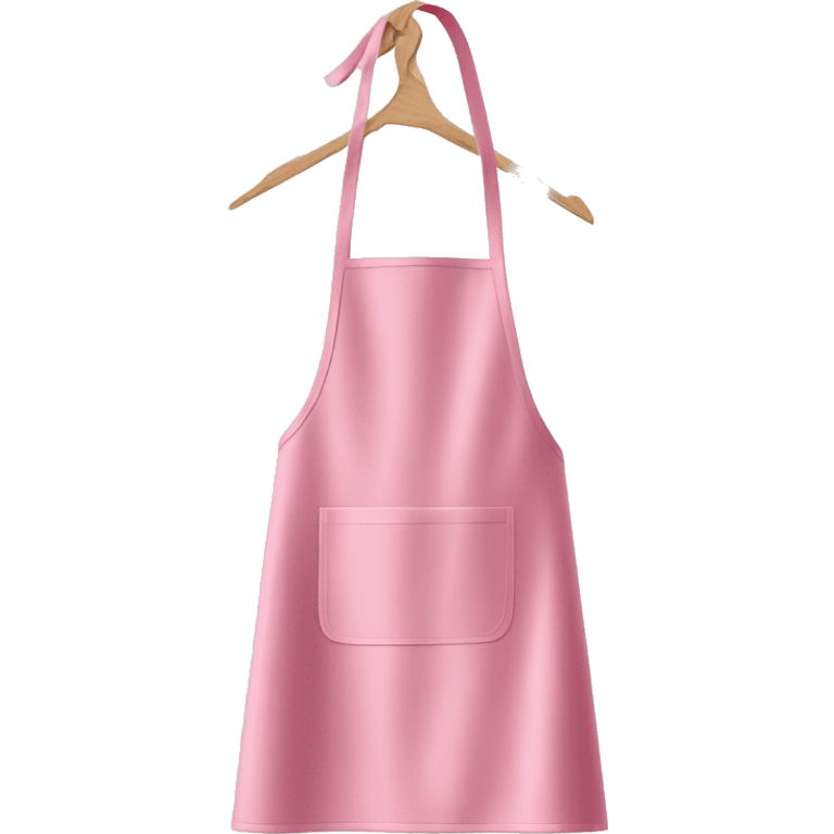 Realistic isolated light pink kitchen apron  emoji