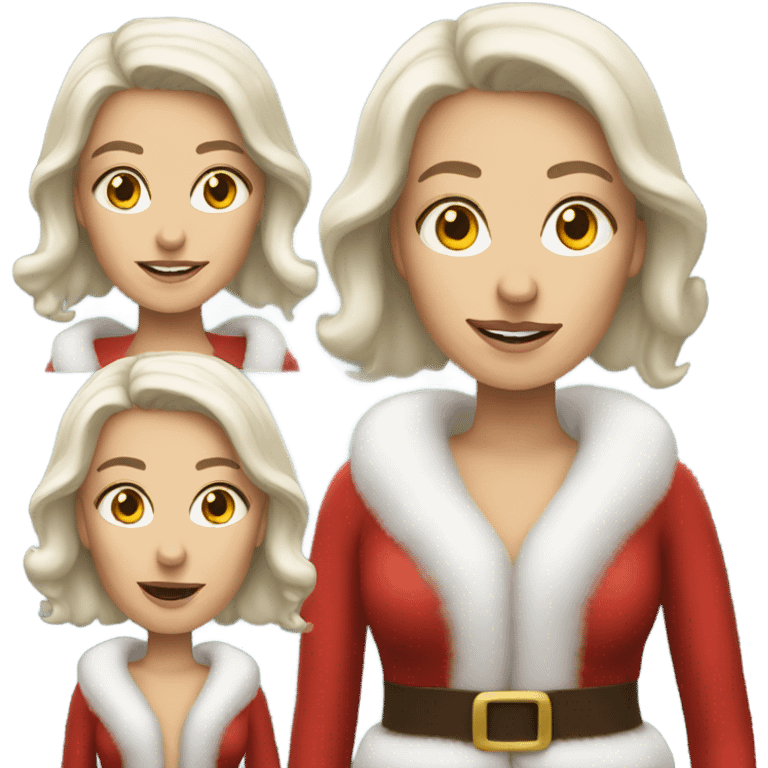 White woman as santa claus emoji