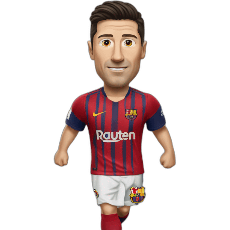 Robert Lewandowski in Barcelona kit emoji