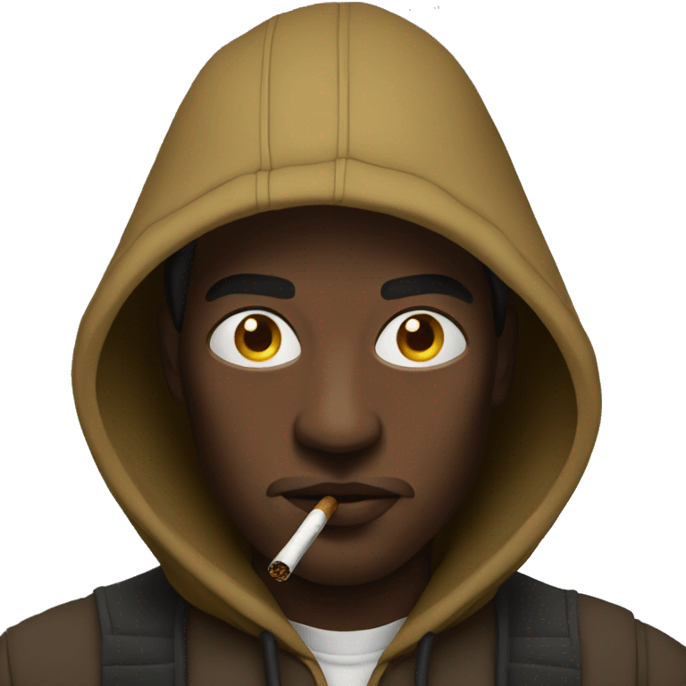 Hood man smoking emoji