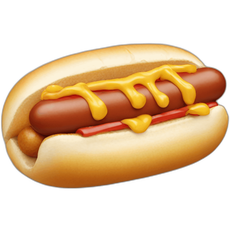 cat eating a hotdog emoji