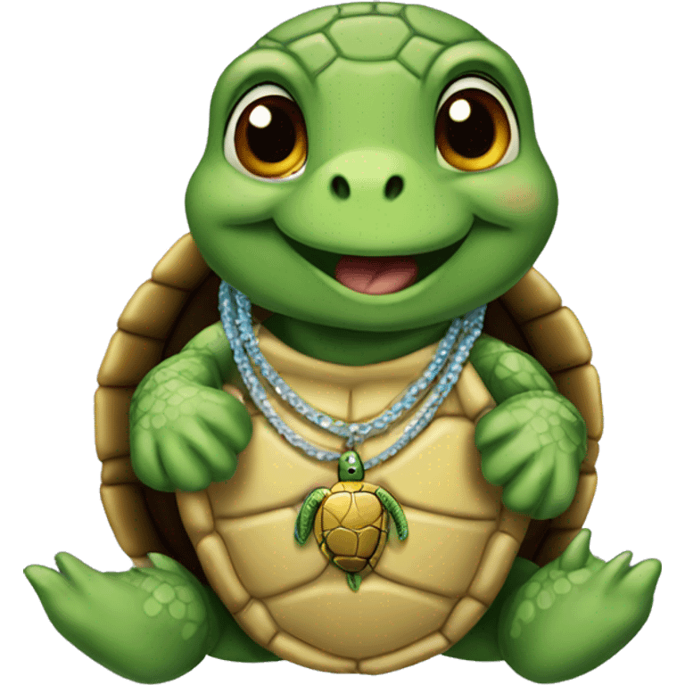 Turtle with a necklace emoji