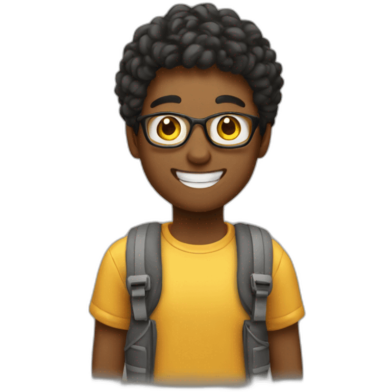 Learning university student happy emoji