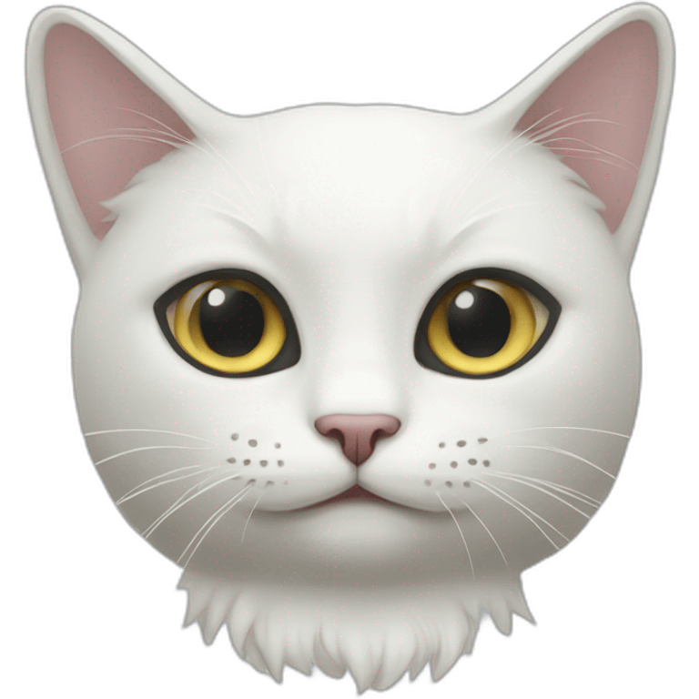 White creepy cat emoji