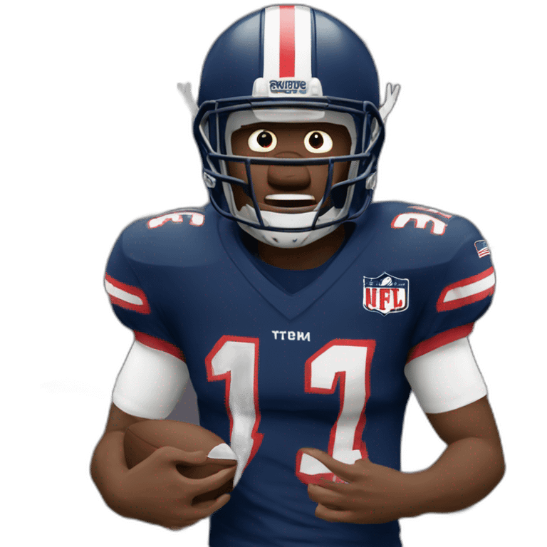 mad american football player emoji