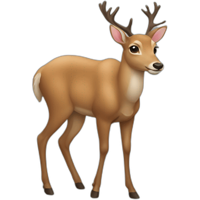 deer wearing a black shirt emoji