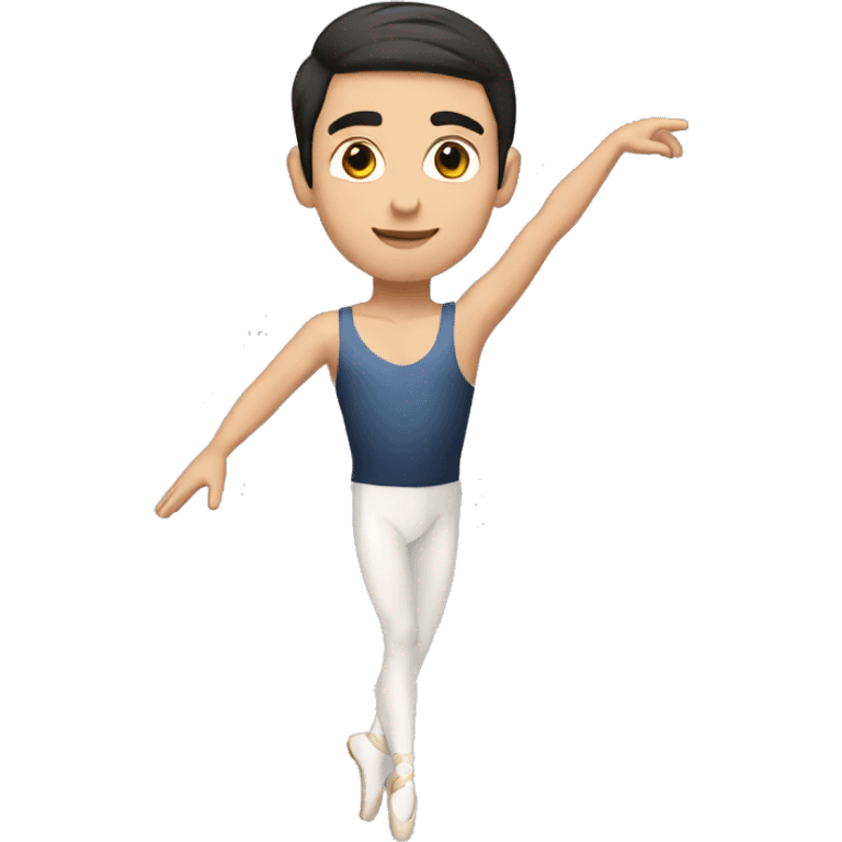 ballet dancer pose male caucasian dark hair emoji