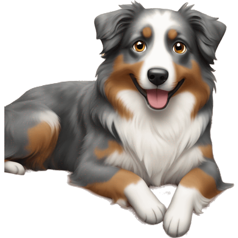 Australian Shepherd on a couch emoji