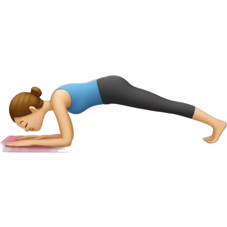 woman doing downward dog yoga pose emoji