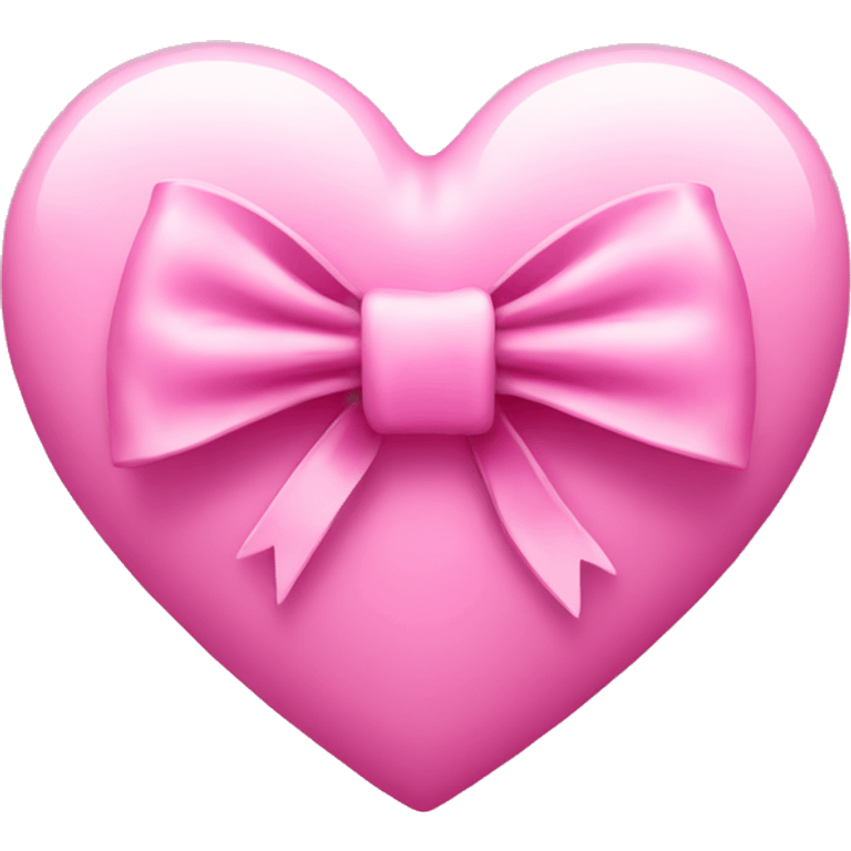 Pink heart with bow emoji