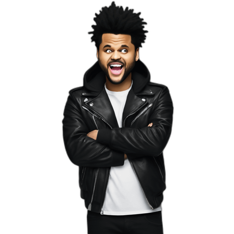 The weeknd stick tongue out emoji