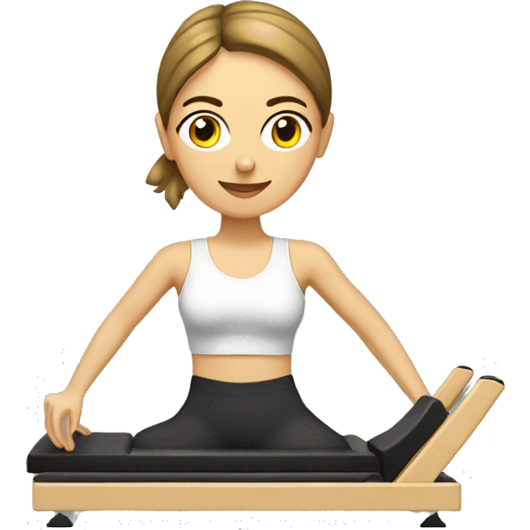 Mujer pilates reformer emoji