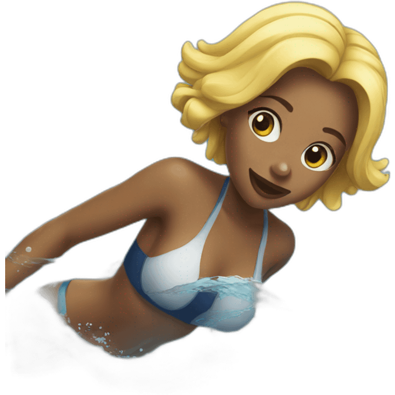 sexy girl swimming emoji