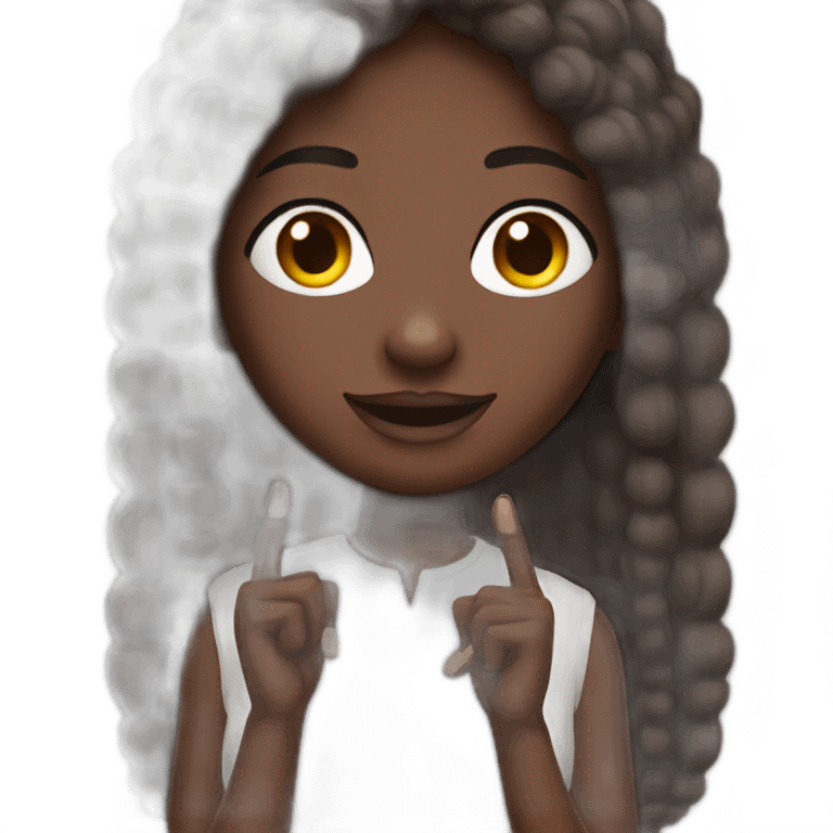 dark skin colour finger nail emoji