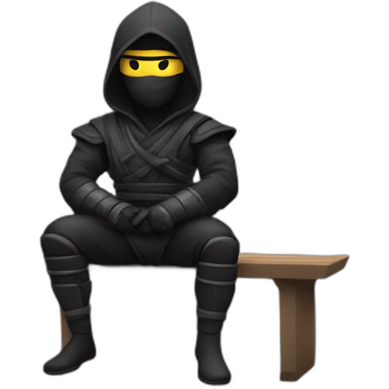 ninja on bench emoji