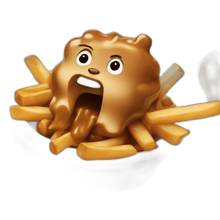 poutine eating a poutine emoji