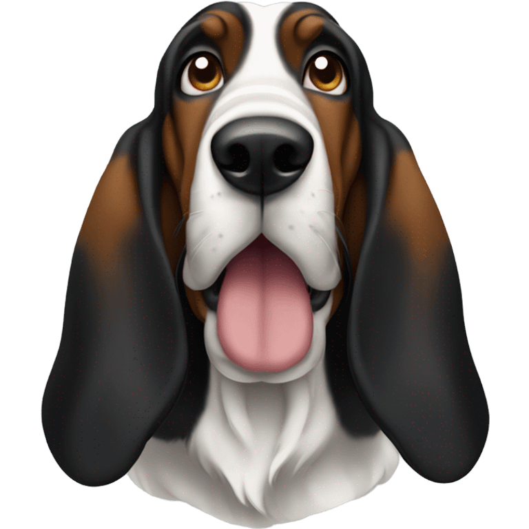 black grown up basset hound emoji