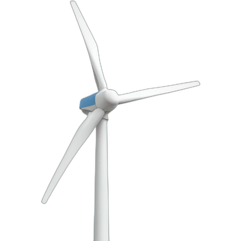 only blue and white wind turbine emoji