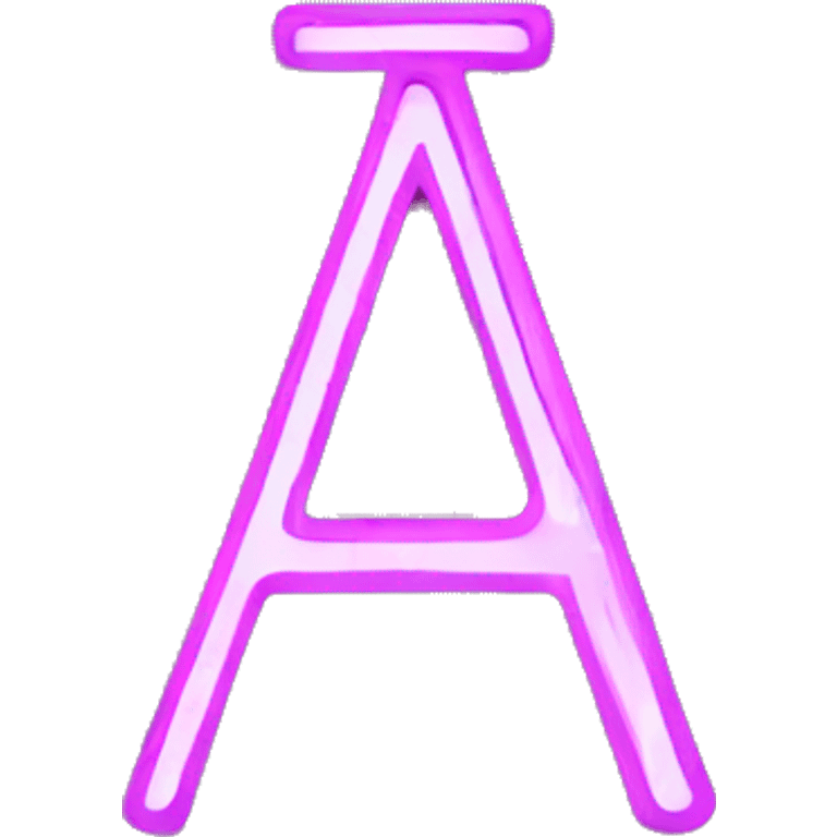 Letter A in neon light emoji