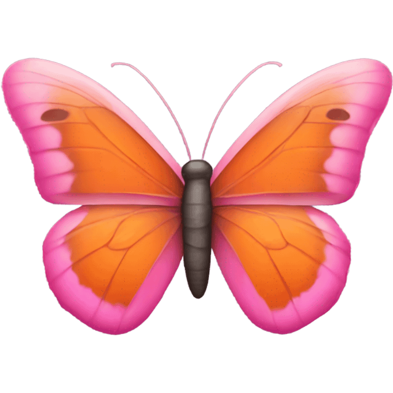 Orange and pink butterfly emoji