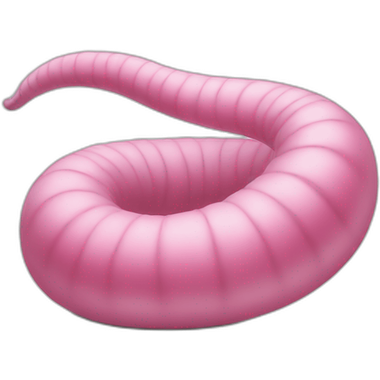 pink straight worm emoji