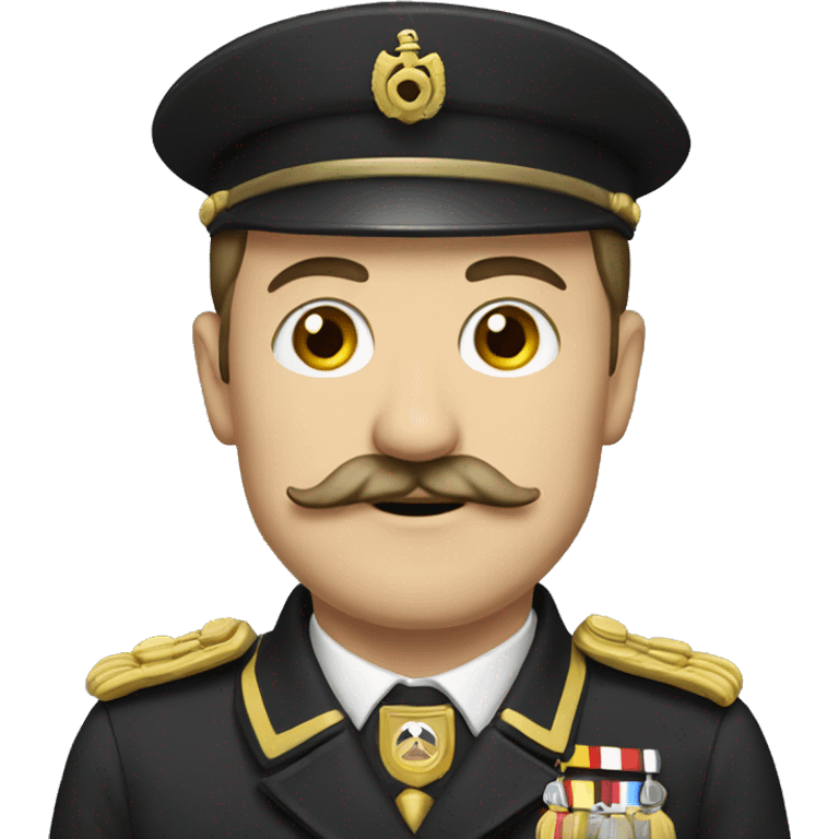 man with mustache and german uniform emoji