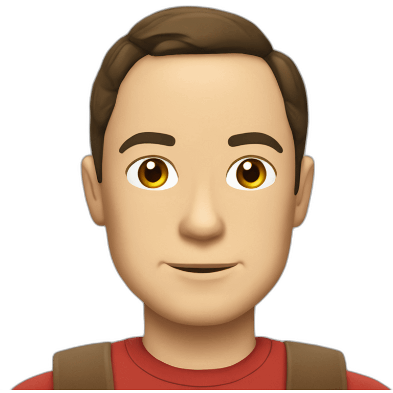 Sheldon Cooper déguisé flash emoji